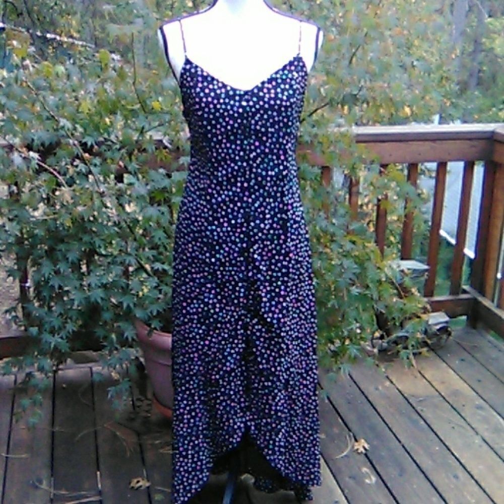 Sienna Sky Black and White Polka Dots Maxi Dress